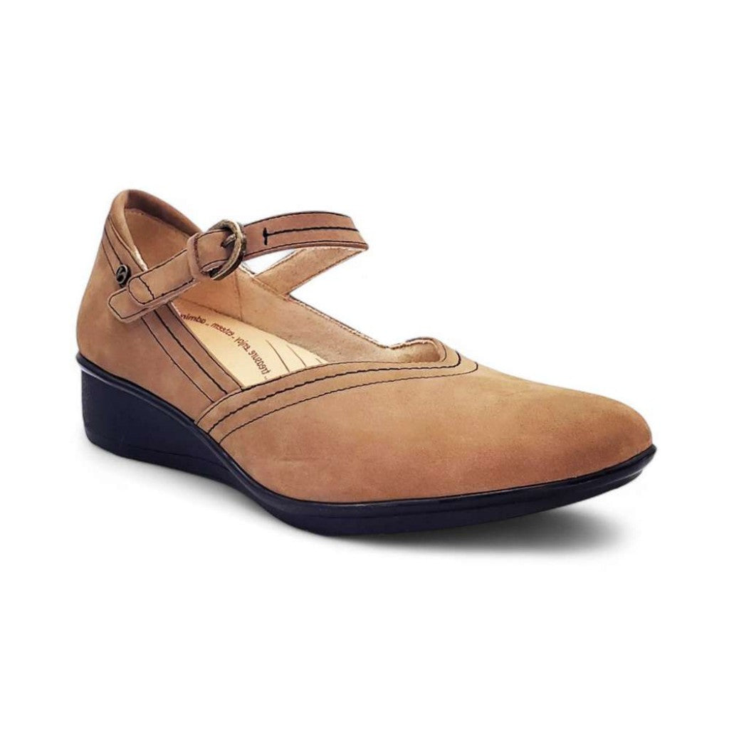 Revere Narita Orthotic Mary-Jane Supportive Women's Flat - Toffee Nubuck - Product View - 1