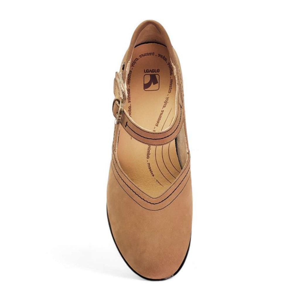 Revere Narita Orthotic Mary-Jane Supportive Women's Flat - Toffee Nubuck - Product View - 4