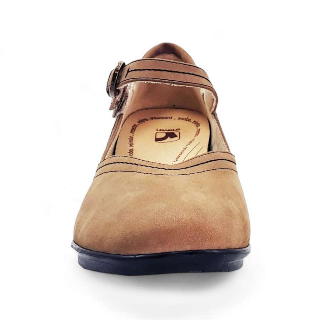 Revere Narita Orthotic Mary-Jane Supportive Women's Flat - Toffee Nubuck - Product View - 5