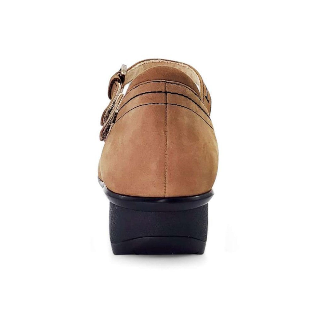 Revere Narita Orthotic Mary-Jane Supportive Women's Flat - Toffee Nubuck - Product View - 6