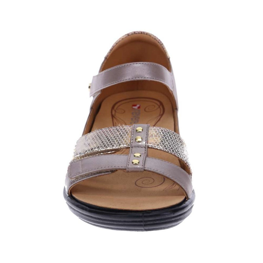 Revere Negara Women's Sandal - Champagne Metallic Interest - Product View - 5