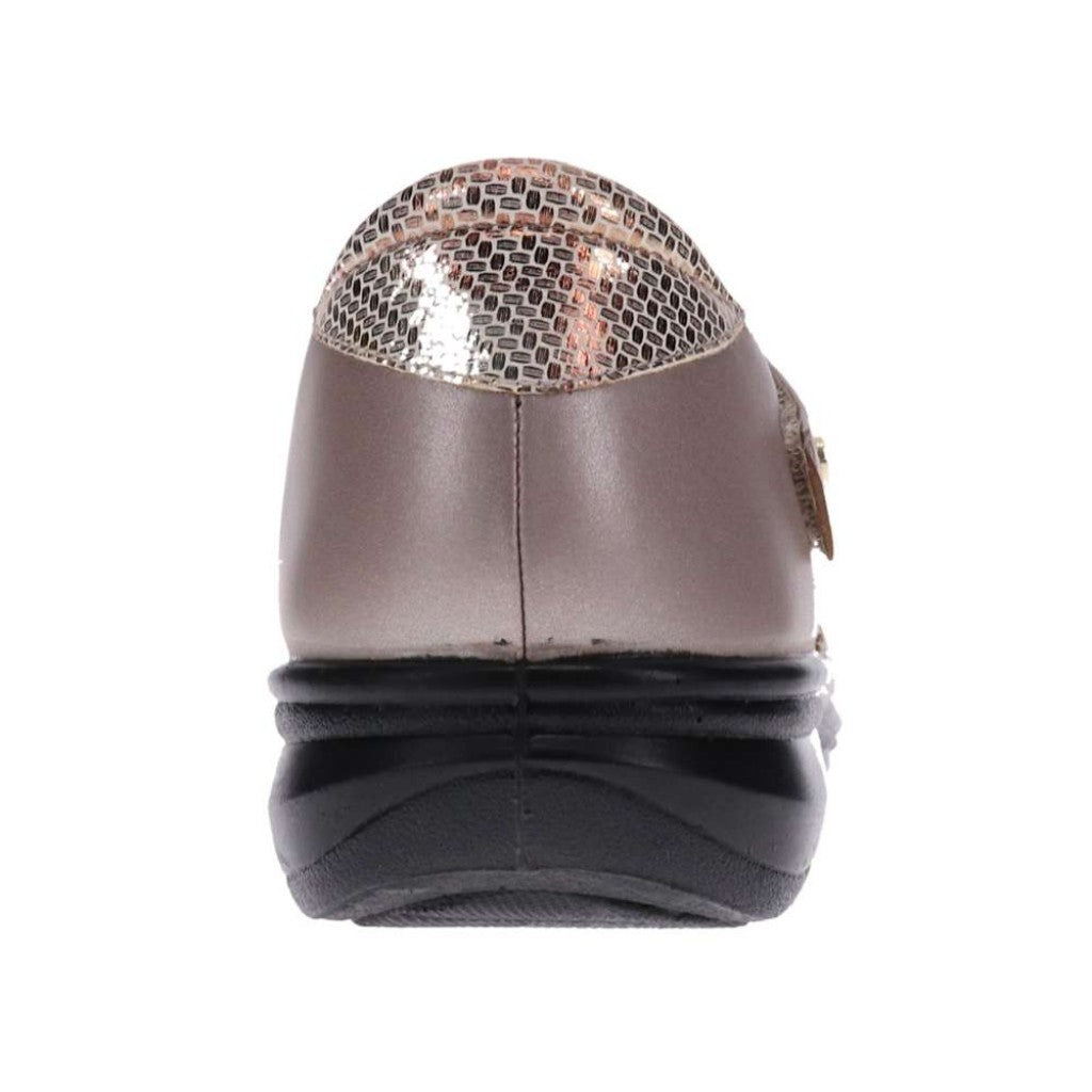 Revere Negara Women's Sandal - Champagne Metallic Interest - Product View - 7