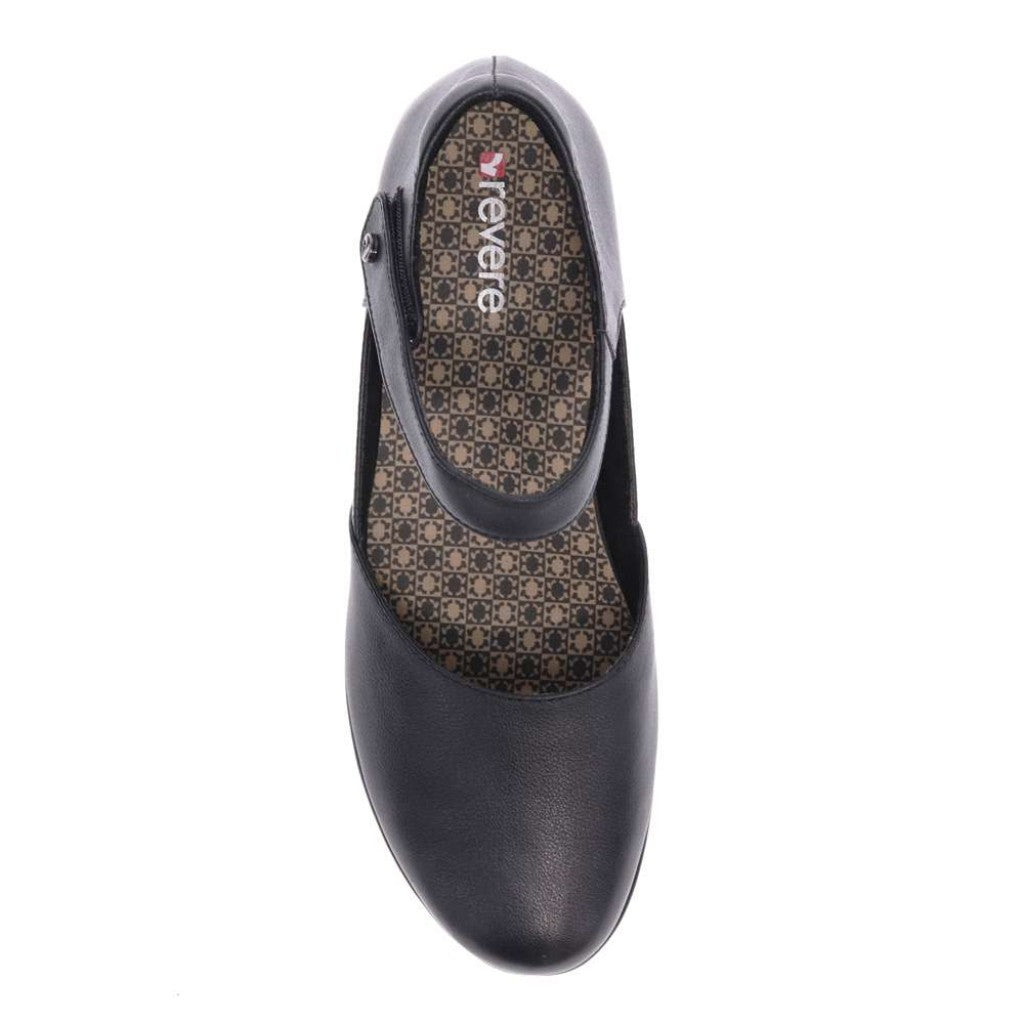 Revere Osaka Mary-Jane Removable Arch Support Women's Insole - All Black - Product View - 4