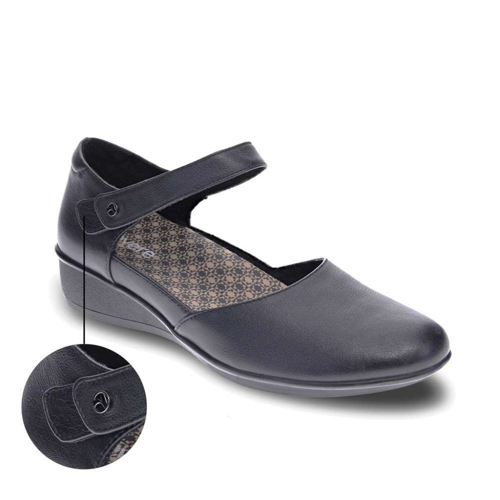 Revere Osaka Mary-Jane Removable Arch Support Women's Insole - All Black - Product View - 6