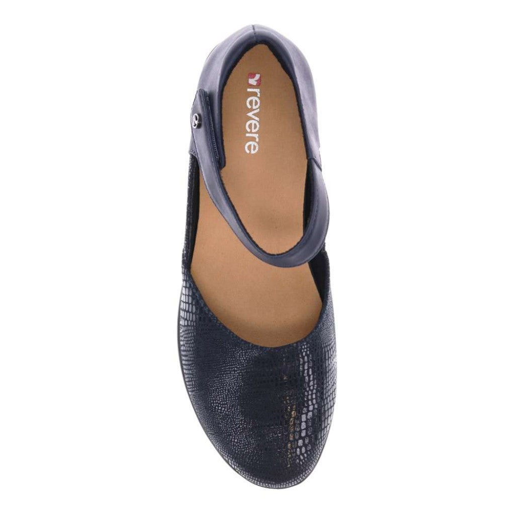 Revere Osaka Mary-Jane Removable Arch Support Women's Insole - Navy Lizard-sapphire - Product View - 4