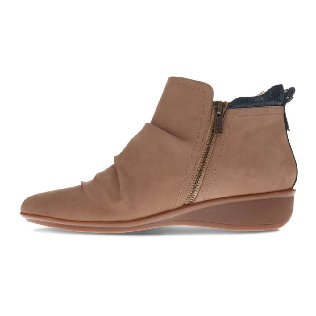 Revere Plymouth Women's Boot - Toffee Nubuck Navy Lizard - Product View - 3