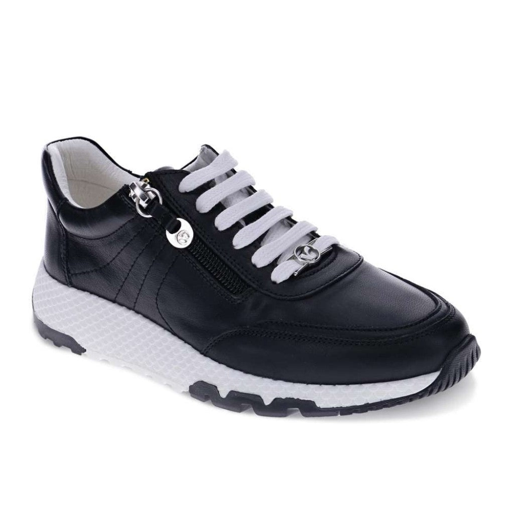 Revere Sapporo Zip Cushioned Support Women's Sneaker - Black - Product View - 1