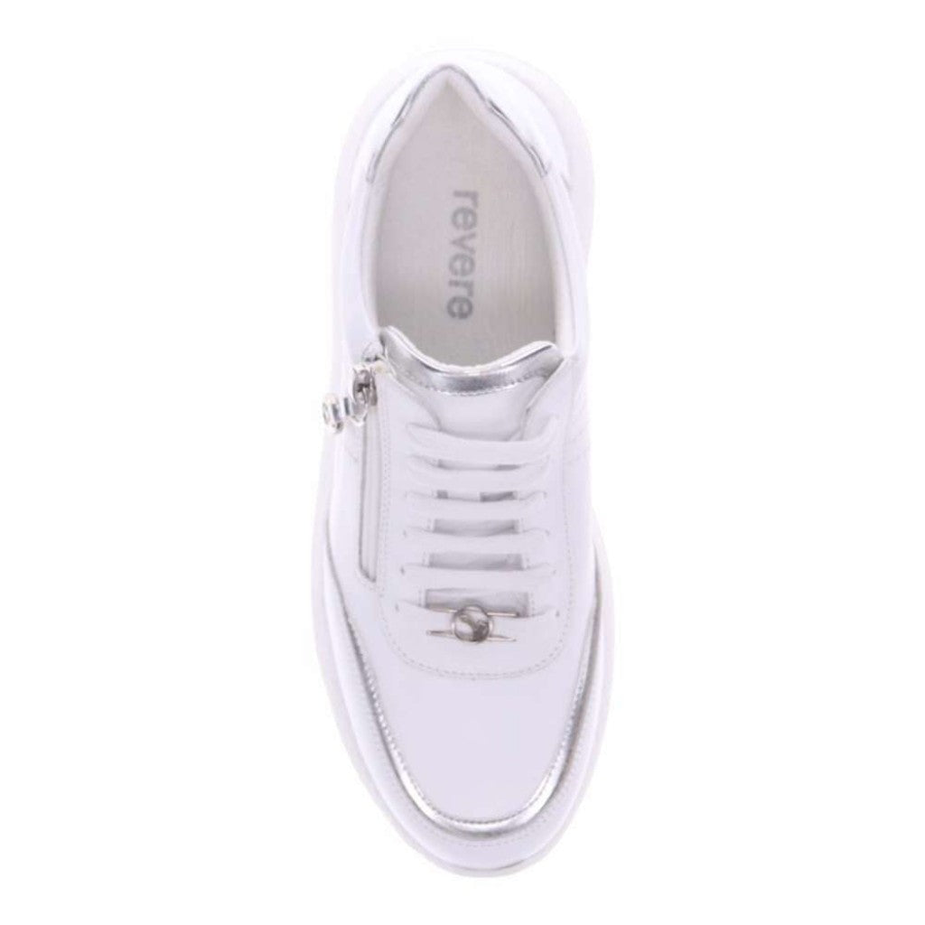 Revere Sapporo Zip Cushioned Support Women's Sneaker - White - Product View - 4