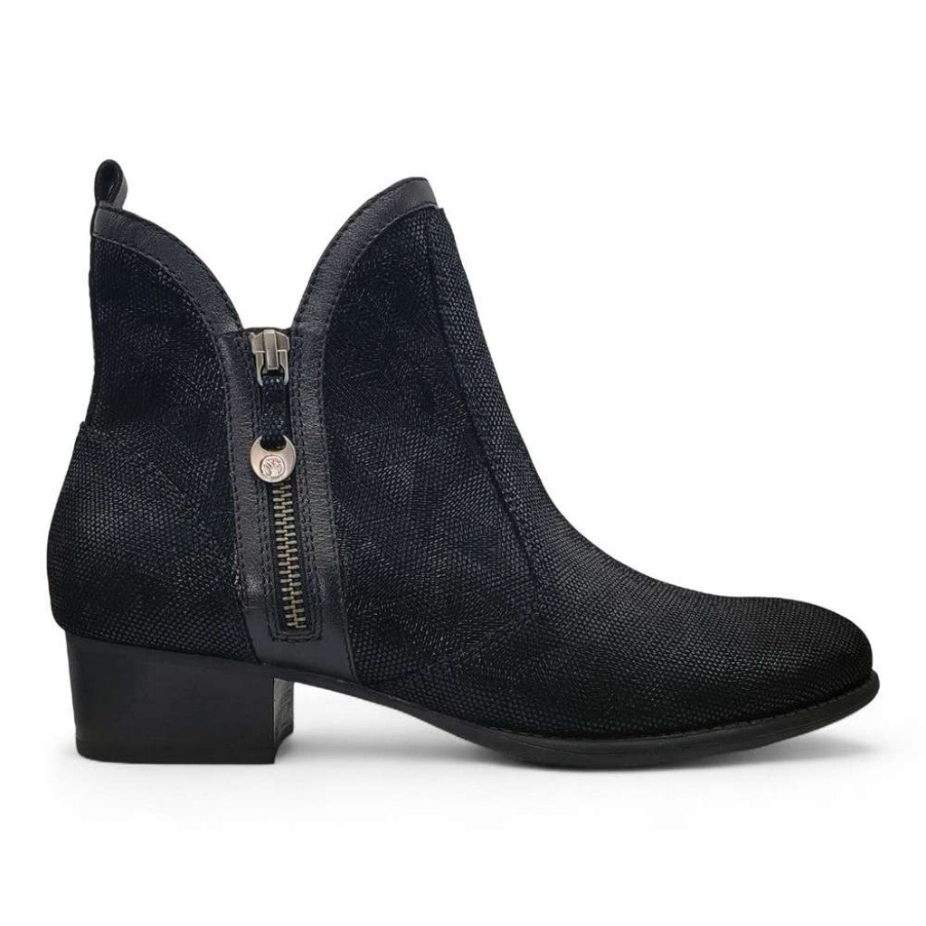 Revere Siena II Zip Ankle Women's Boot - Black Angle - Product View - 2