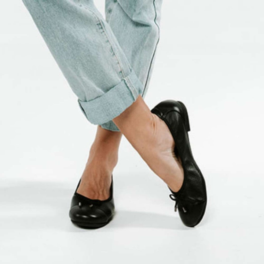 Revere St. Barts Ballet Supportive Women's Flat - Black French - Product View - 6