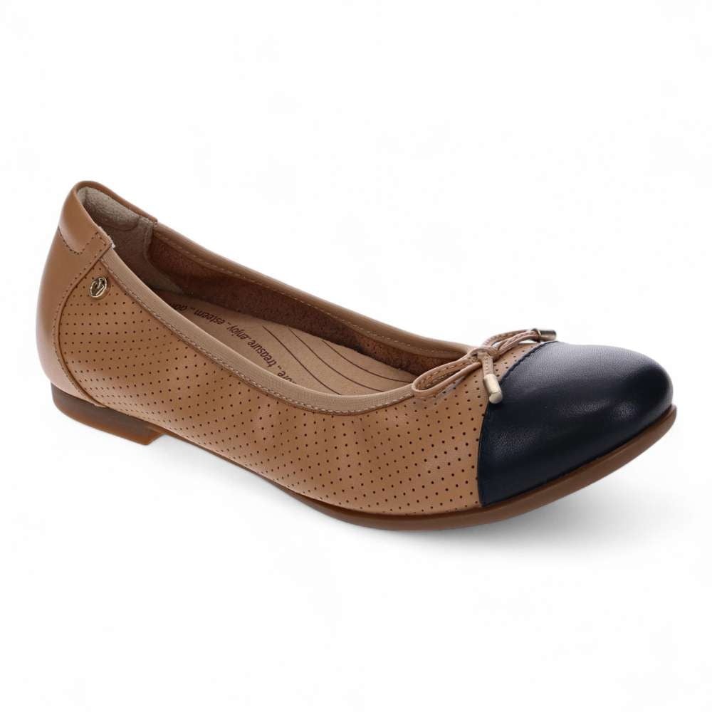 Revere St. Barts Ballet Supportive Women's Flat - Fawn Multi - Product View - 1