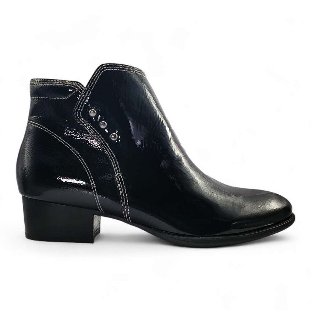 Revere Tiko Ankle Bootie Comfort & Support Women's Boot - Black Patent - Product View - 2