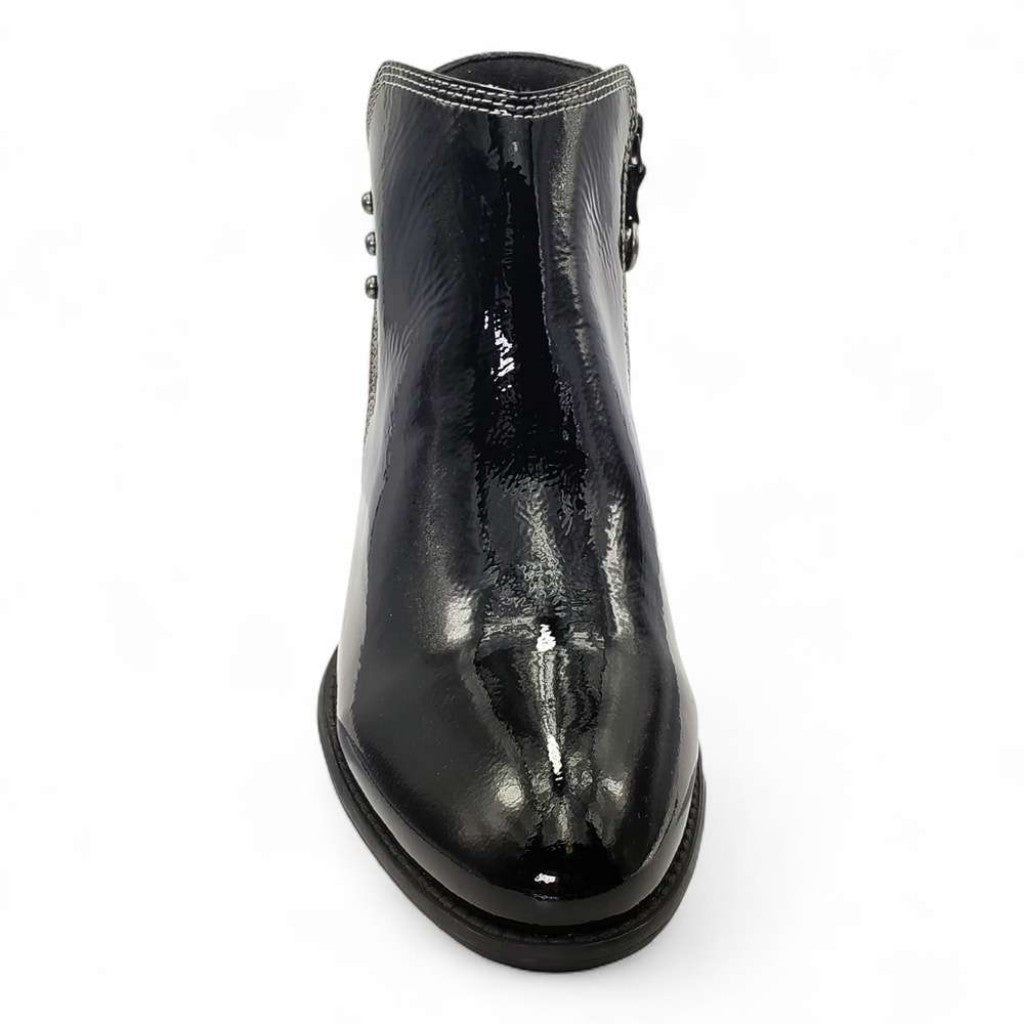 Revere Tiko Ankle Bootie Comfort & Support Women's Boot - Black Patent - Product View - 5
