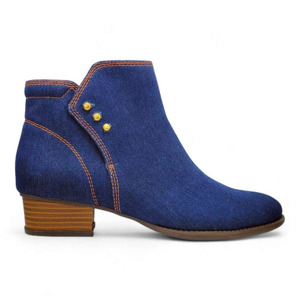 Revere Tiko Ankle Bootie Comfort & Support Women's Boot - Denim - Product View - 2