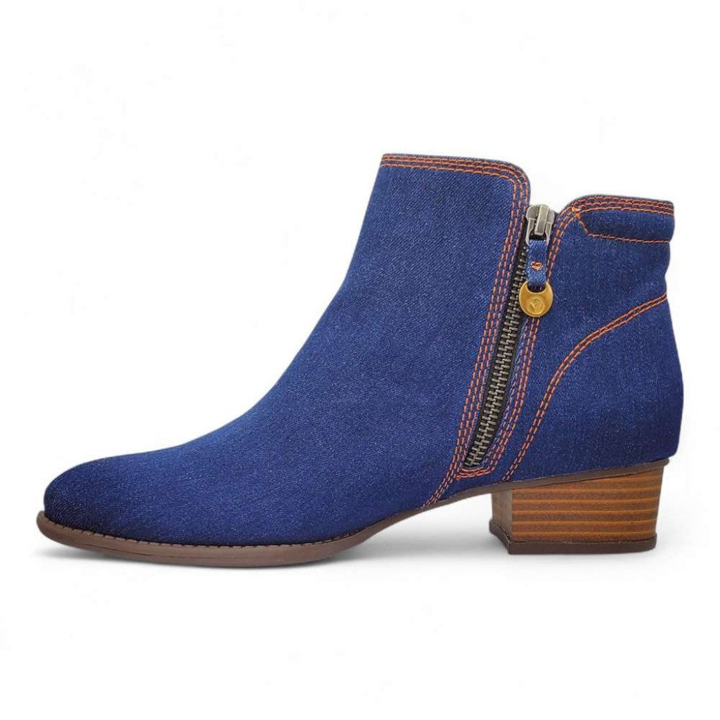 Revere Tiko Ankle Bootie Comfort & Support Women's Boot - Denim - Product View - 3