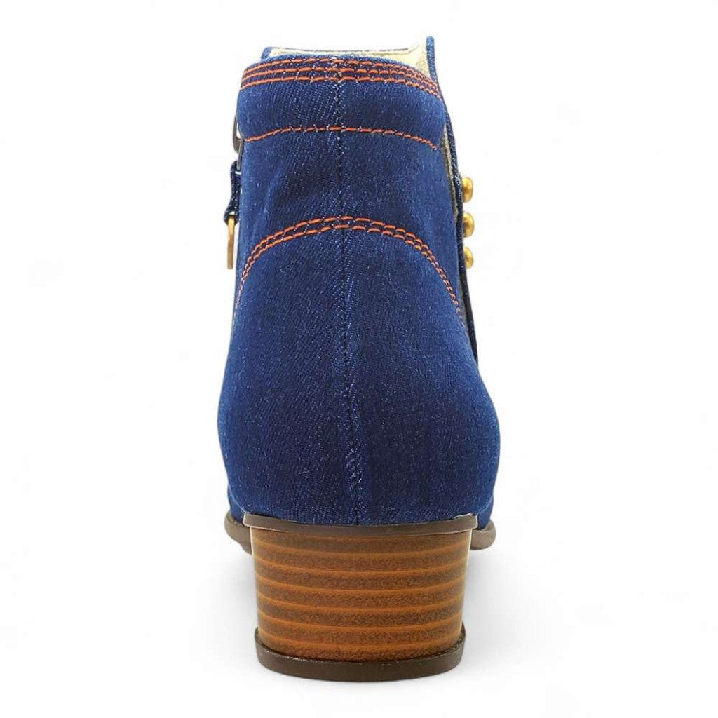 Revere Tiko Ankle Bootie Comfort & Support Women's Boot - Denim - Product View - 5