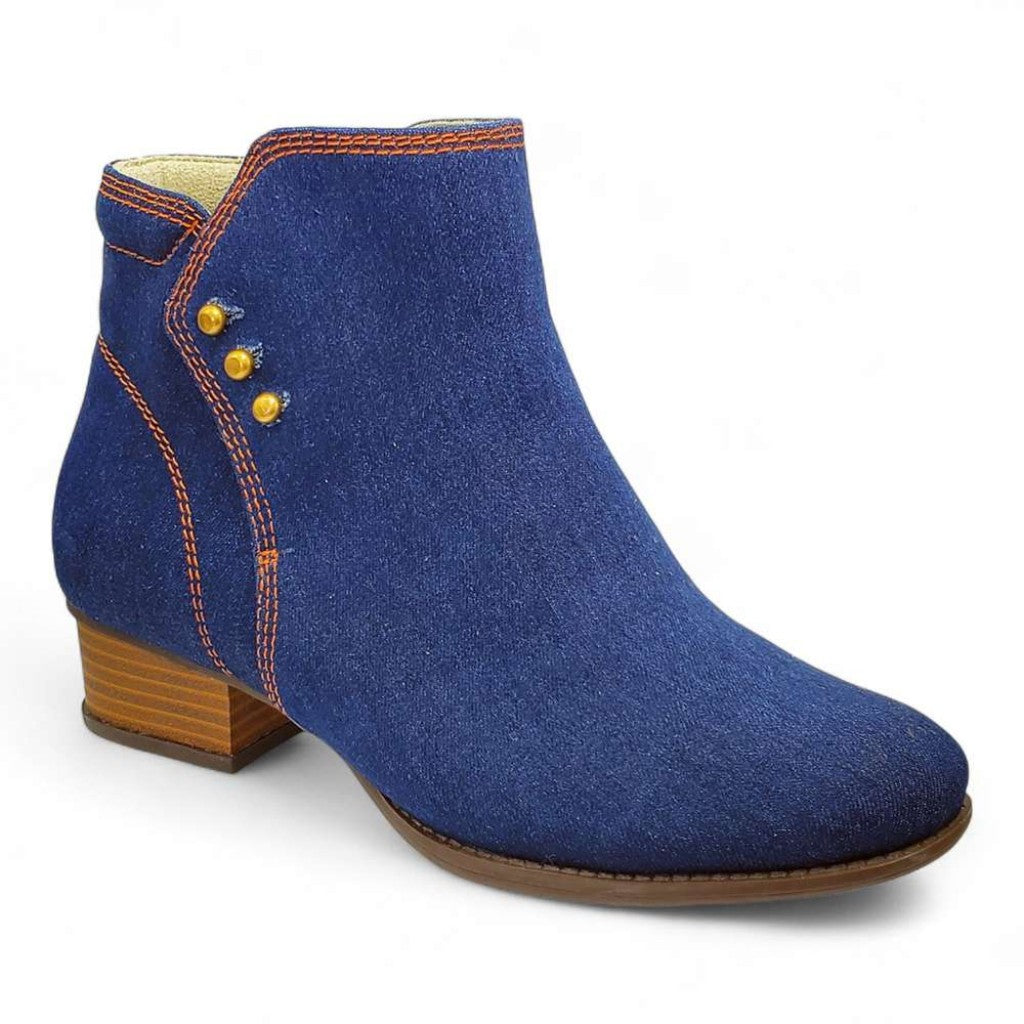 Revere Tiko Ankle Bootie Comfort & Support Women's Boot - Denim - Product View - 9
