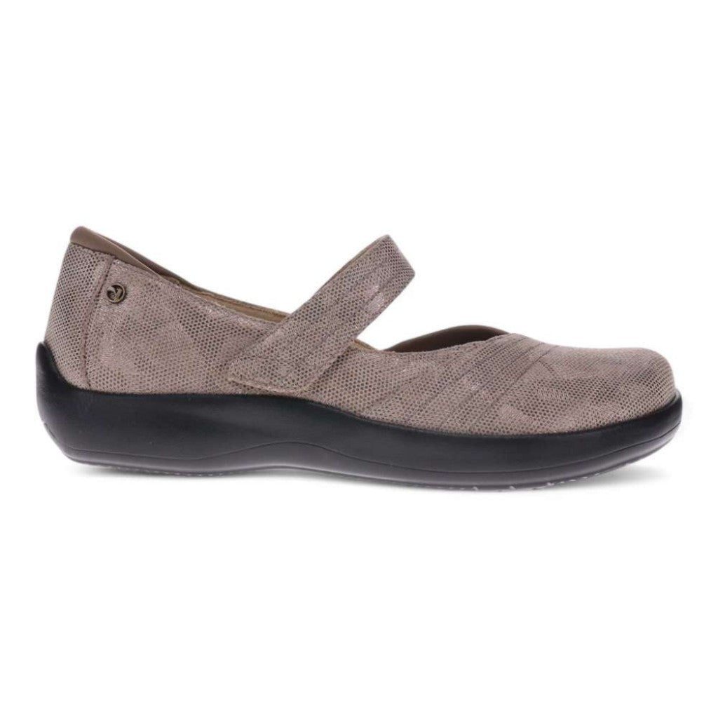 Revere Timaru Mary-Jane Supportive Cushioned Women's Flat - Champagne Angle - Product View - 2