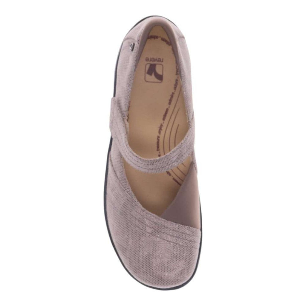 Revere Timaru Mary-Jane Supportive Cushioned Women's Flat - Champagne Angle - Product View - 4