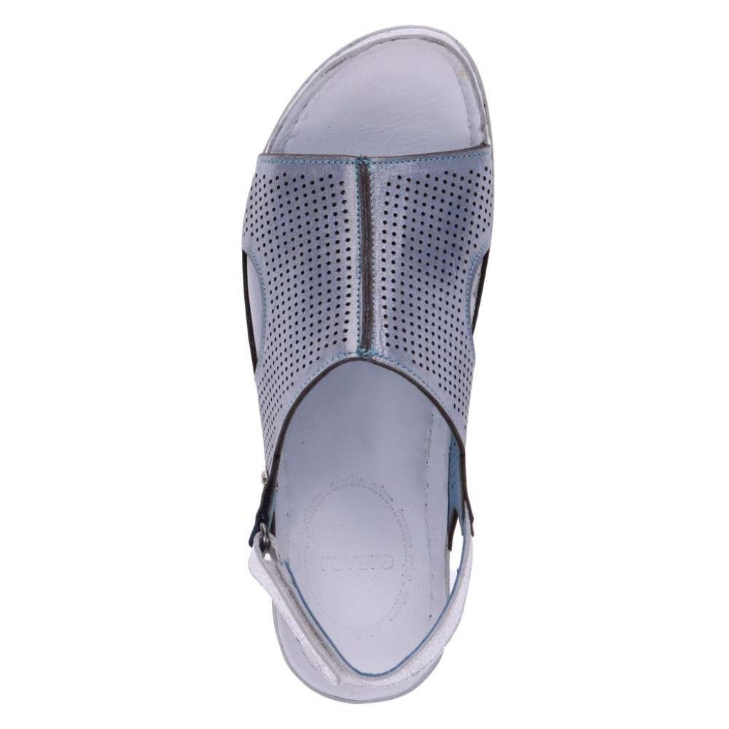 Revere Tivoli Supportive Women's Sandal - Blue Linen - Product View - 4