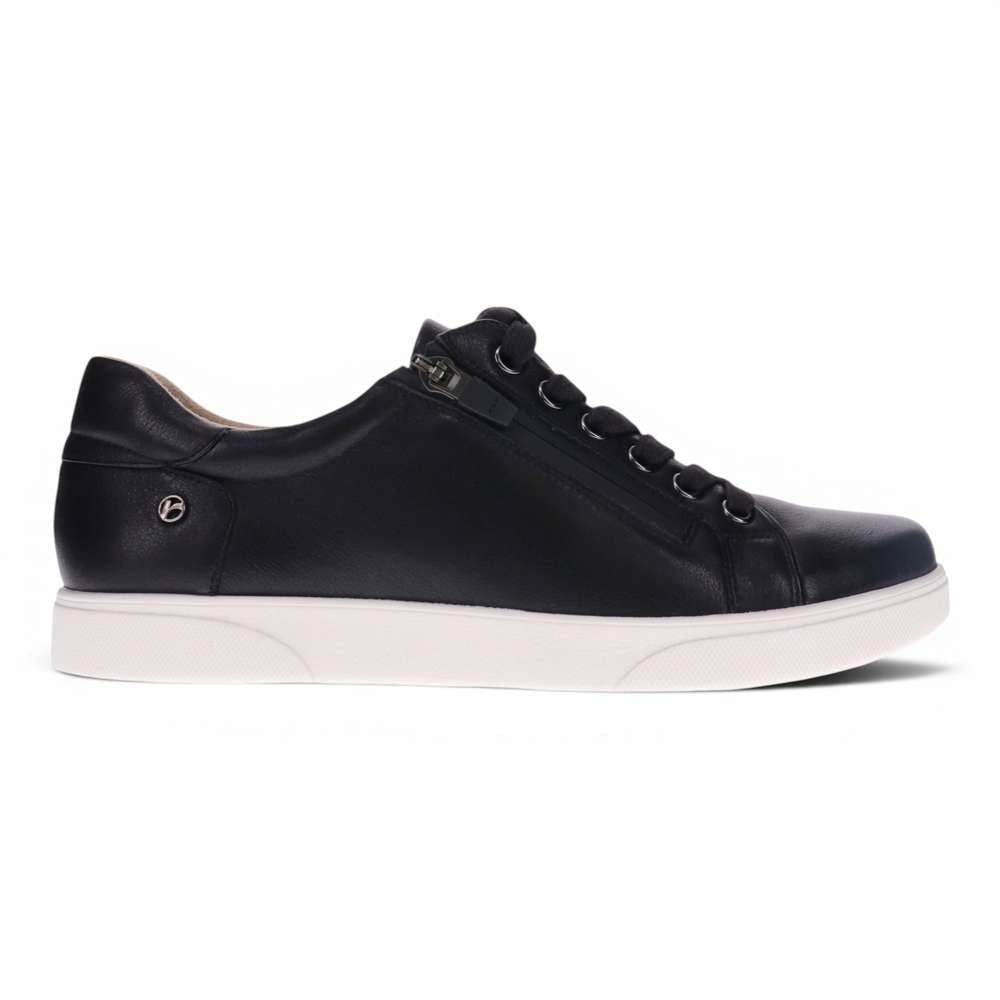Revere Women's Brisbane Zip Casual Sneaker - Black - Product View - 2