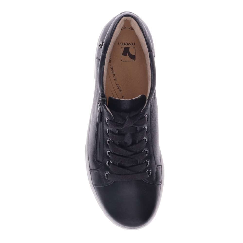 Revere Women's Brisbane Zip Casual Sneaker - Black - Product View - 4