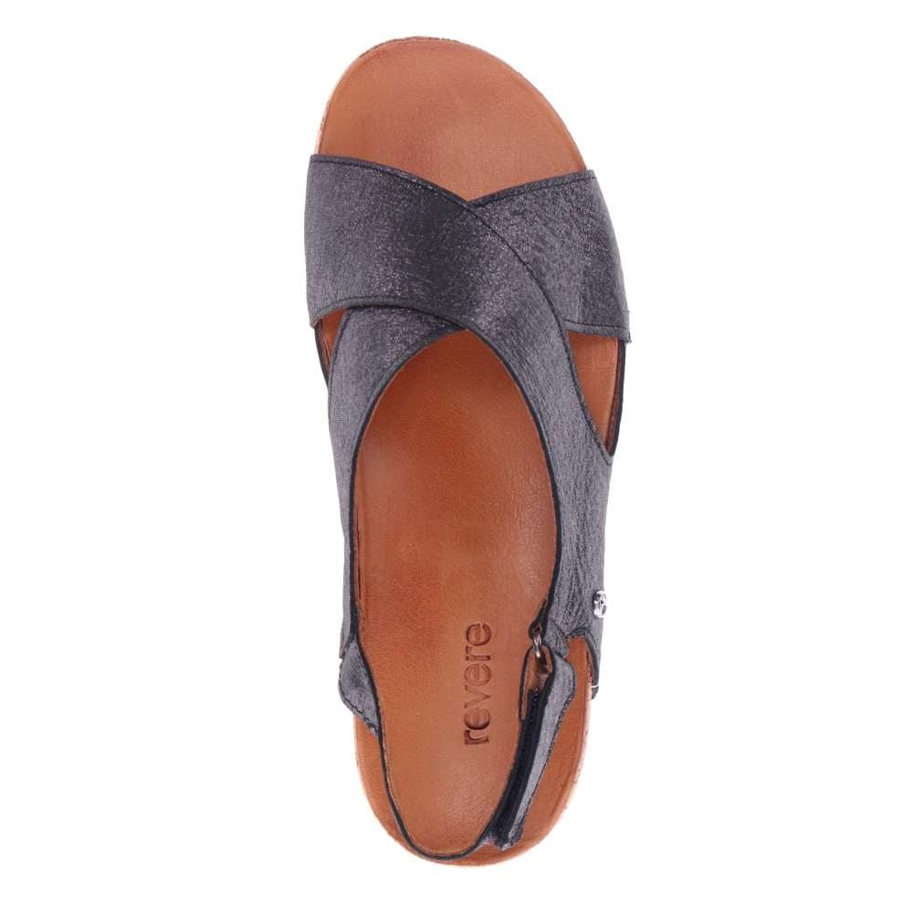 Revere Women's Cottesloe Slingback Sandal - Black Linen - Product View - 4