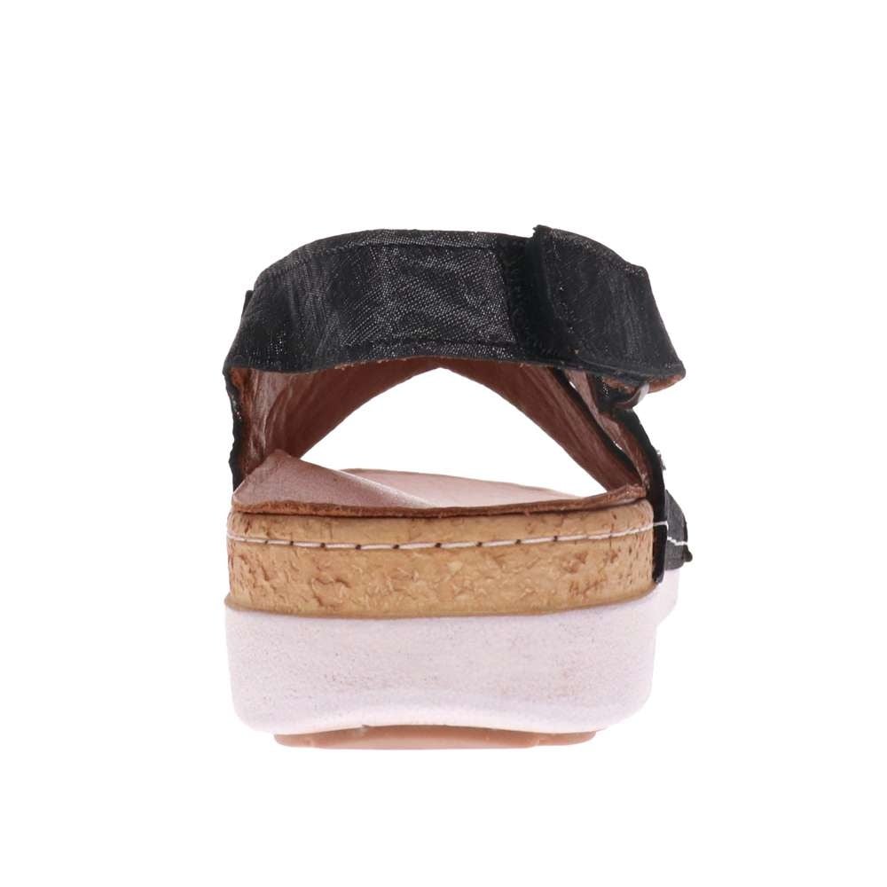 Revere Women's Cottesloe Slingback Sandal - Black Linen - Product View - 6