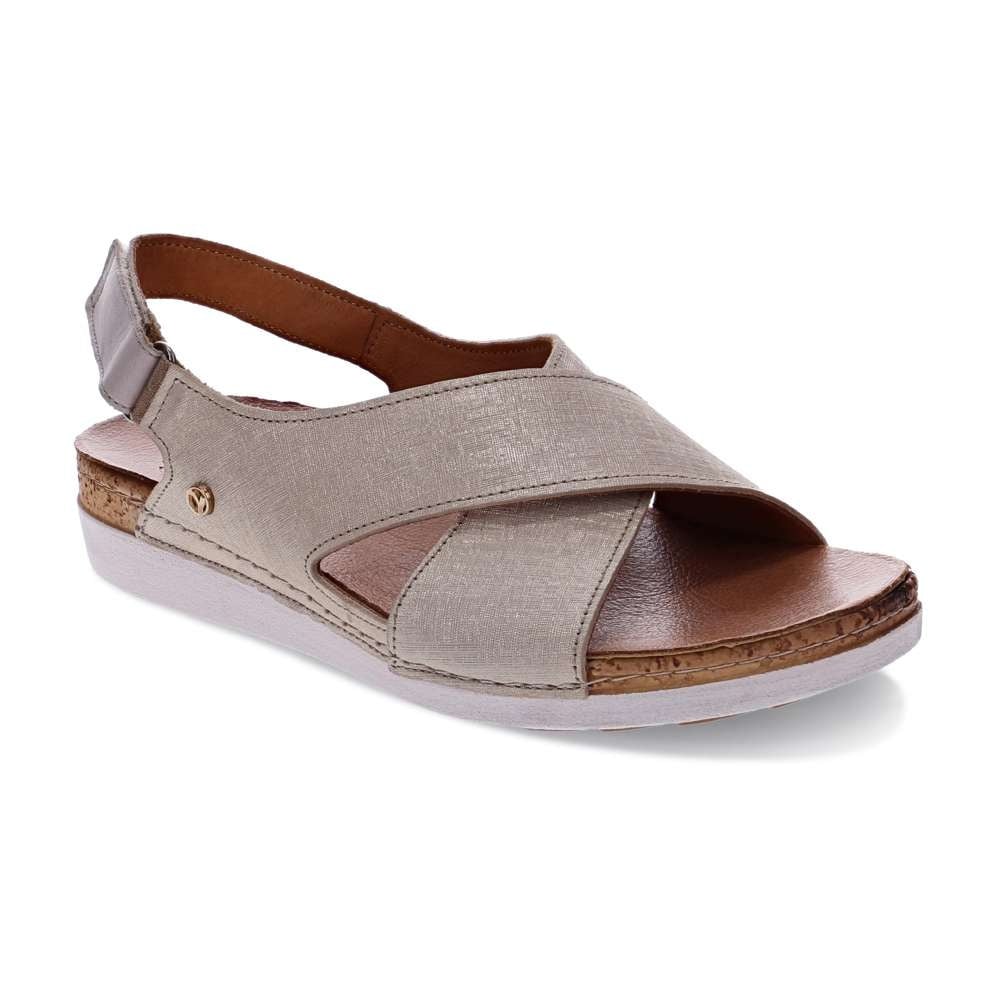 Revere Women's Cottesloe Slingback Sandal - Gold Linen - Product View - 1