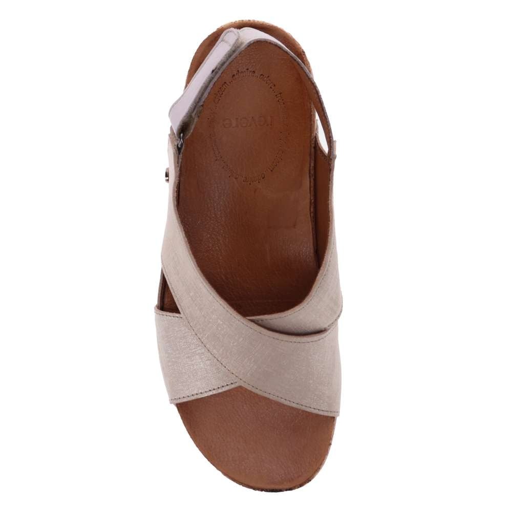 Revere Women's Cottesloe Slingback Sandal - Gold Linen - Product View - 4