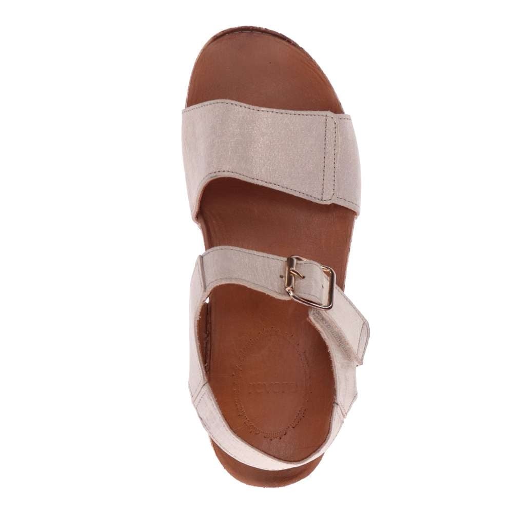 Revere Women's Georgia Back Strap Sandal - Gold Linen - Product View - 4