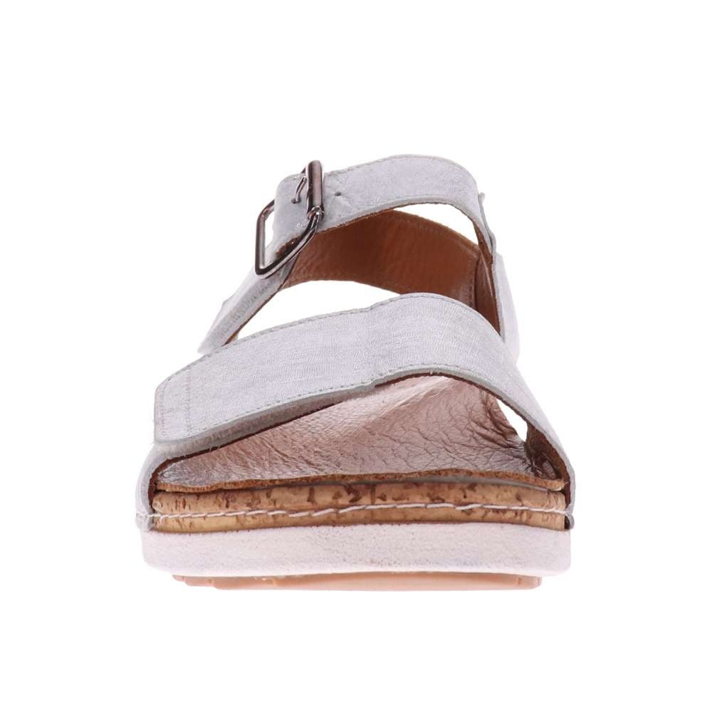 Revere Women's Georgia Back Strap Sandal - White Linen - Product View - 5