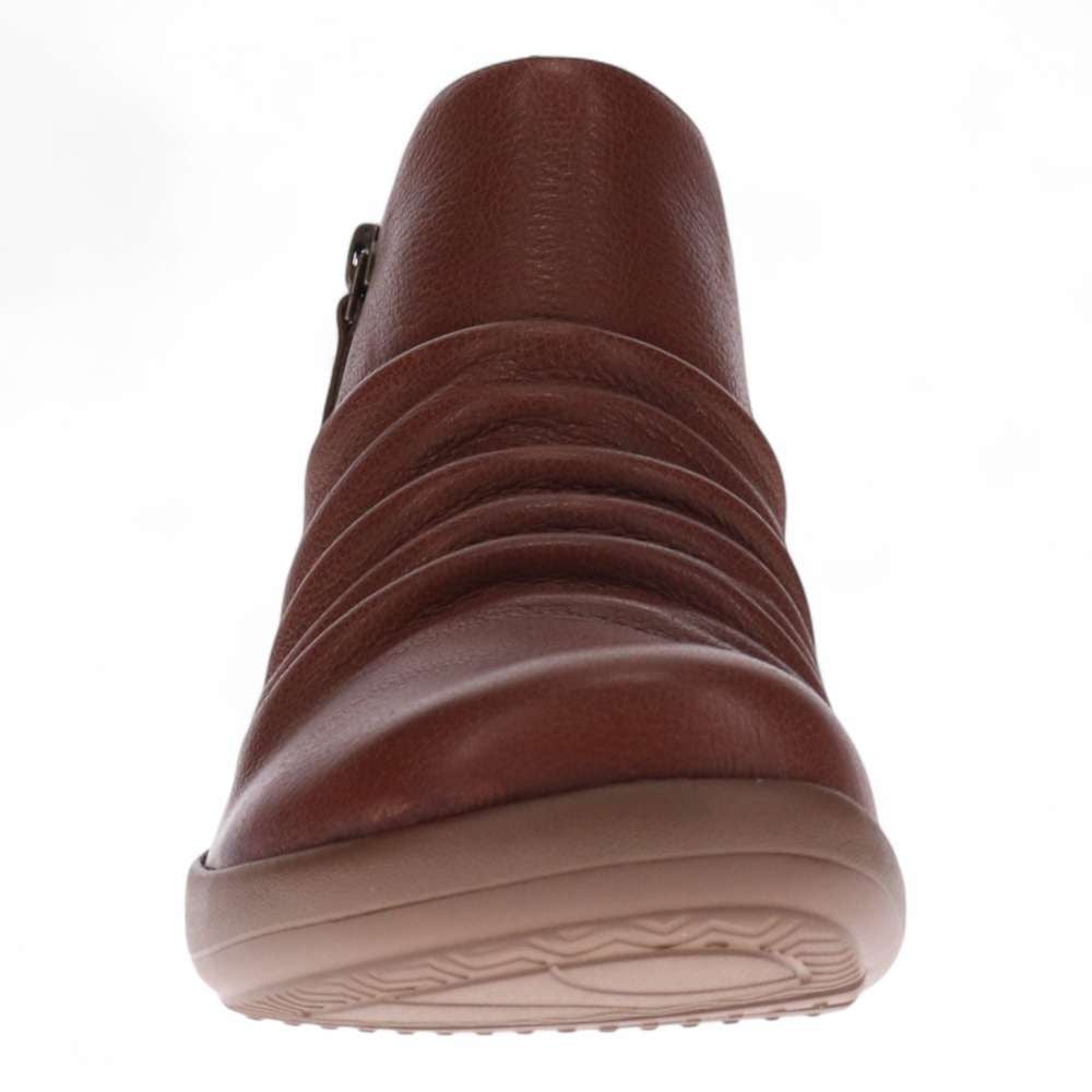 Revere Women's Salzburg Zip Ankle Boot - Mocha - Sole View - 5
