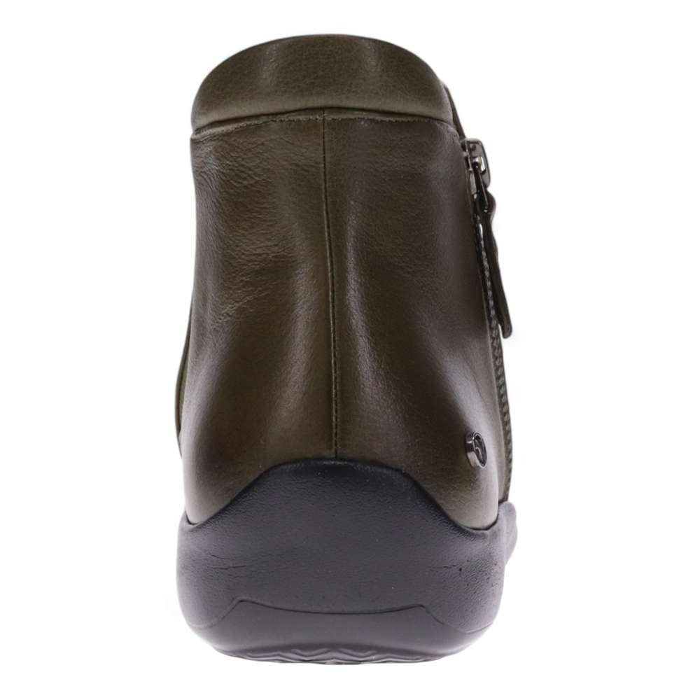 Revere Women's Salzburg Zip Ankle Boot - Olive - Product View - 7