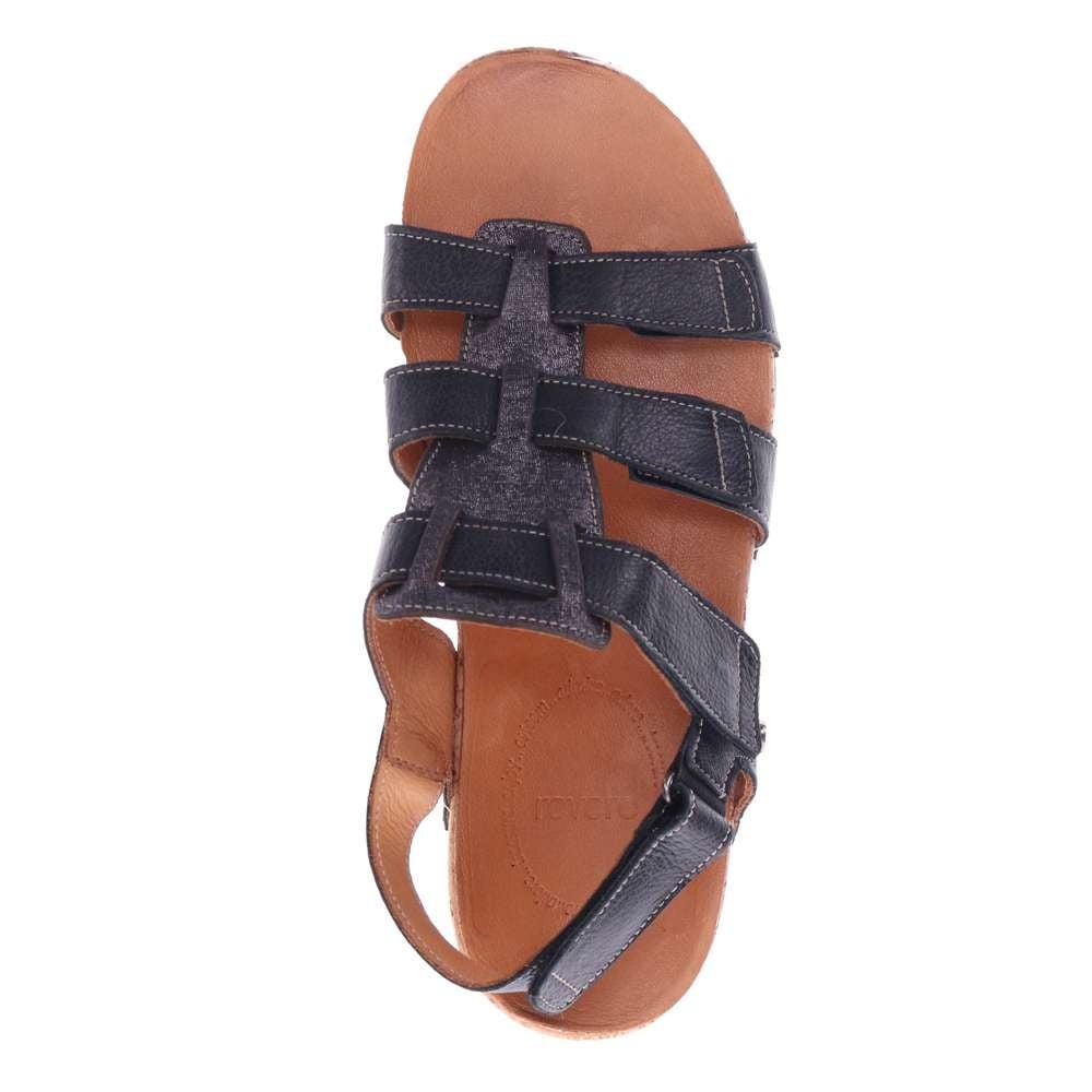Revere Women's Santorini Gladiator Sandal - Black - Product View - 4