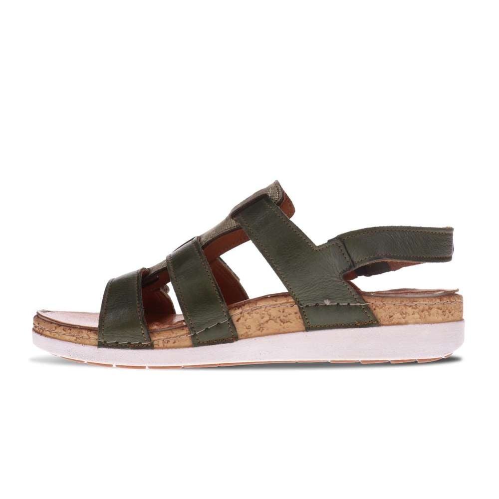 Revere Women's Santorini Gladiator Sandal - Khaki - Product View - 3