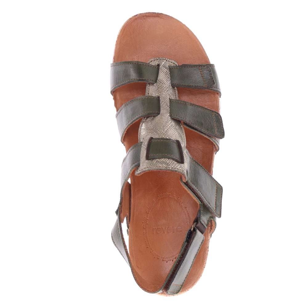 Revere Women's Santorini Gladiator Sandal - Khaki - Product View - 4