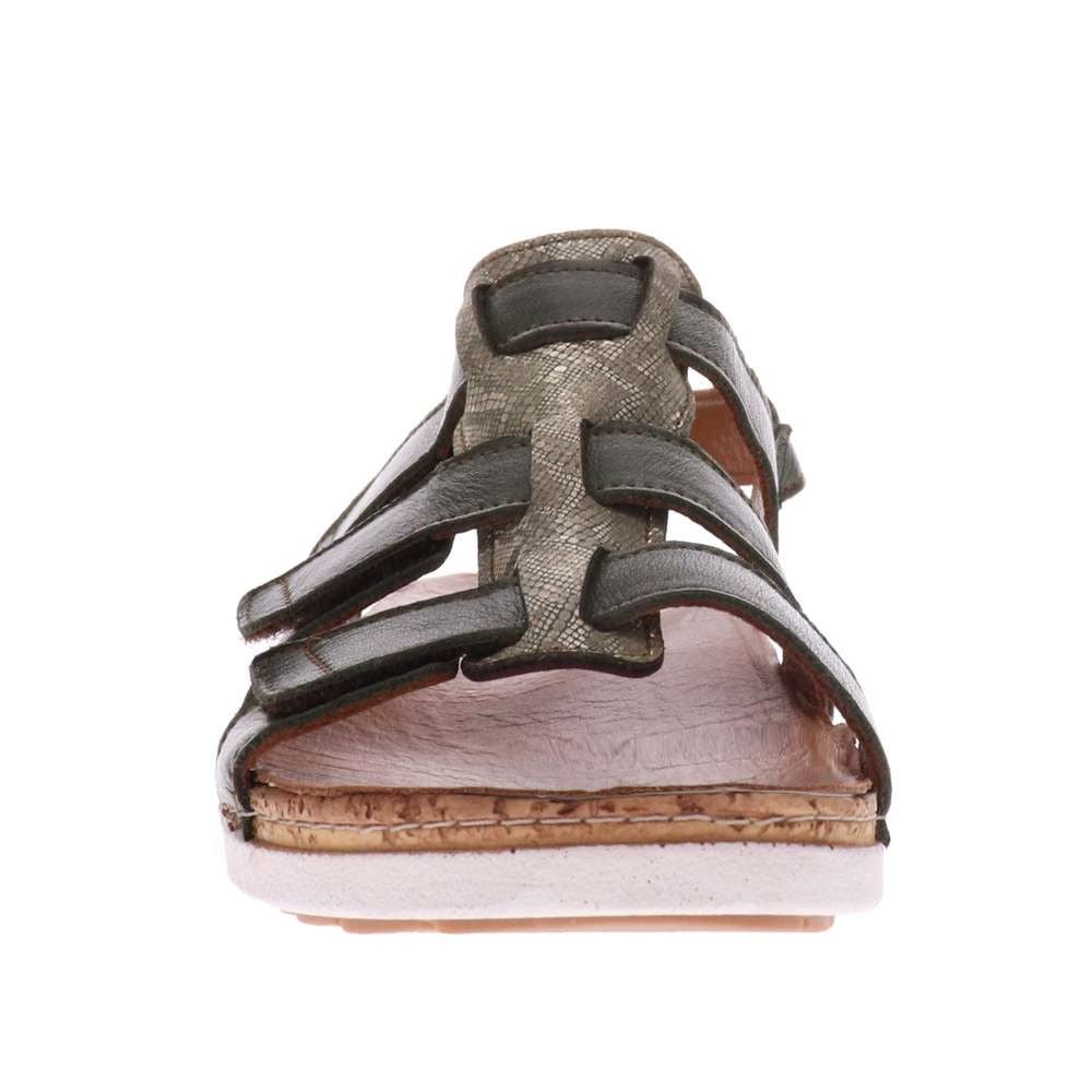 Revere Women's Santorini Gladiator Sandal - Khaki - Product View - 5