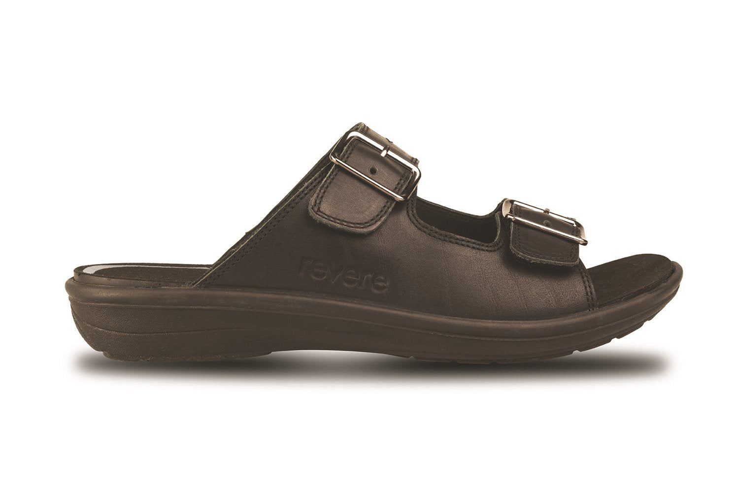 Revere  Cairo  - Men's Adjustable Slide - Black Profile