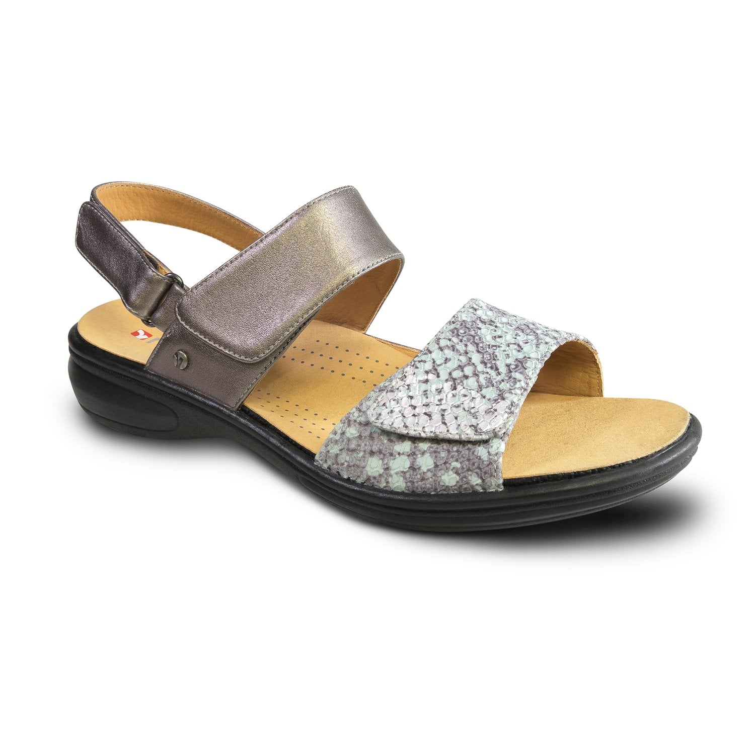 Revere Como - Women's Adjustable Sandal - Como Teal/Gunmetal