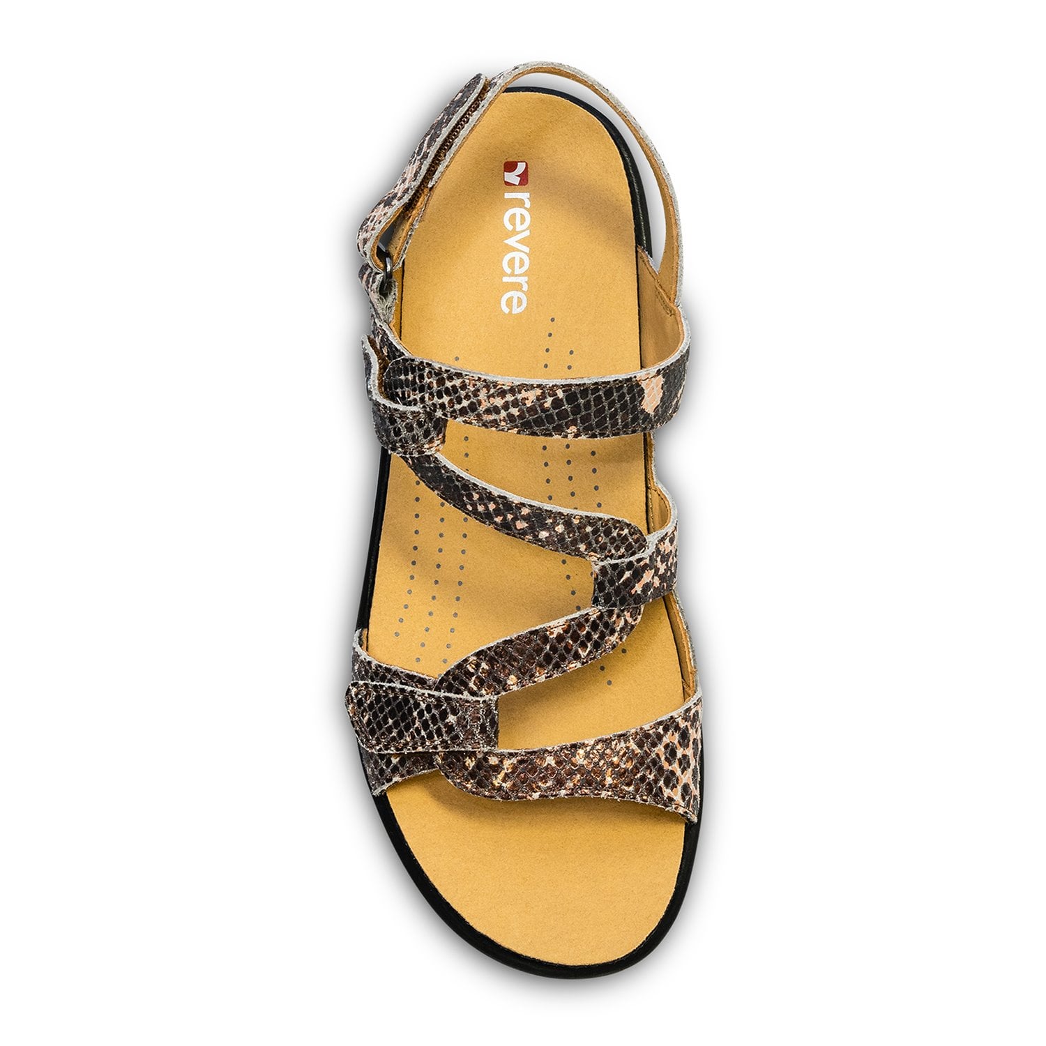 Revere Miami - Women's Adjustable Sandal - Miami Bronze Snake Top