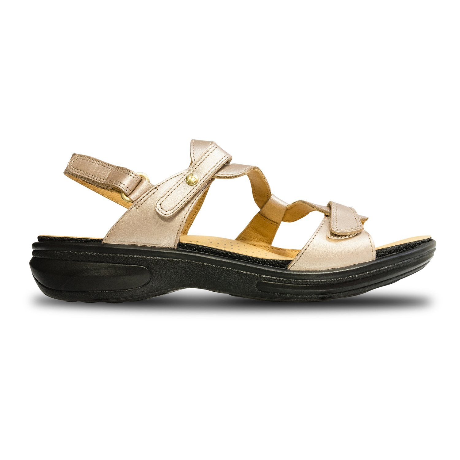 Revere Miami - Women's Adjustable Sandal - Miami Champagne Side