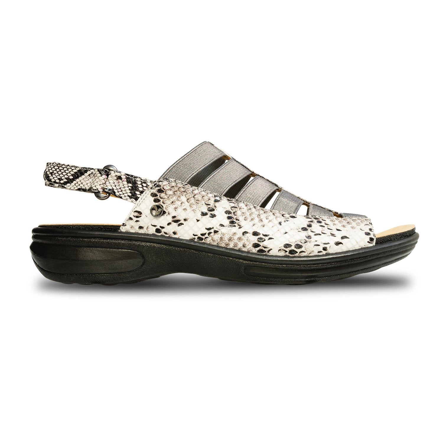 Revere Olympia - Women's Backstrap Sandal - Olympia Natural Snake Side