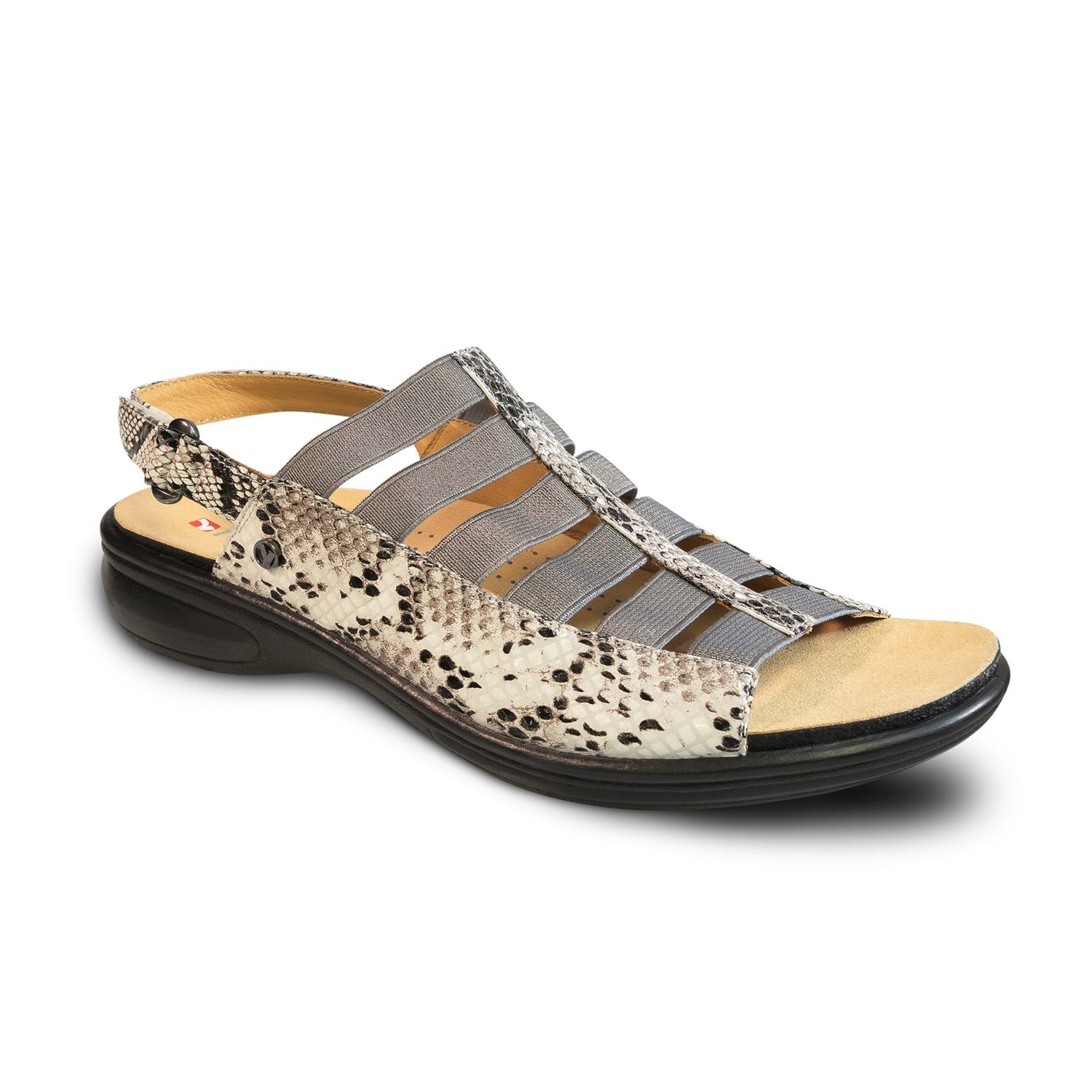 Revere Olympia - Women's Backstrap Sandal - Olympia Natural Snake