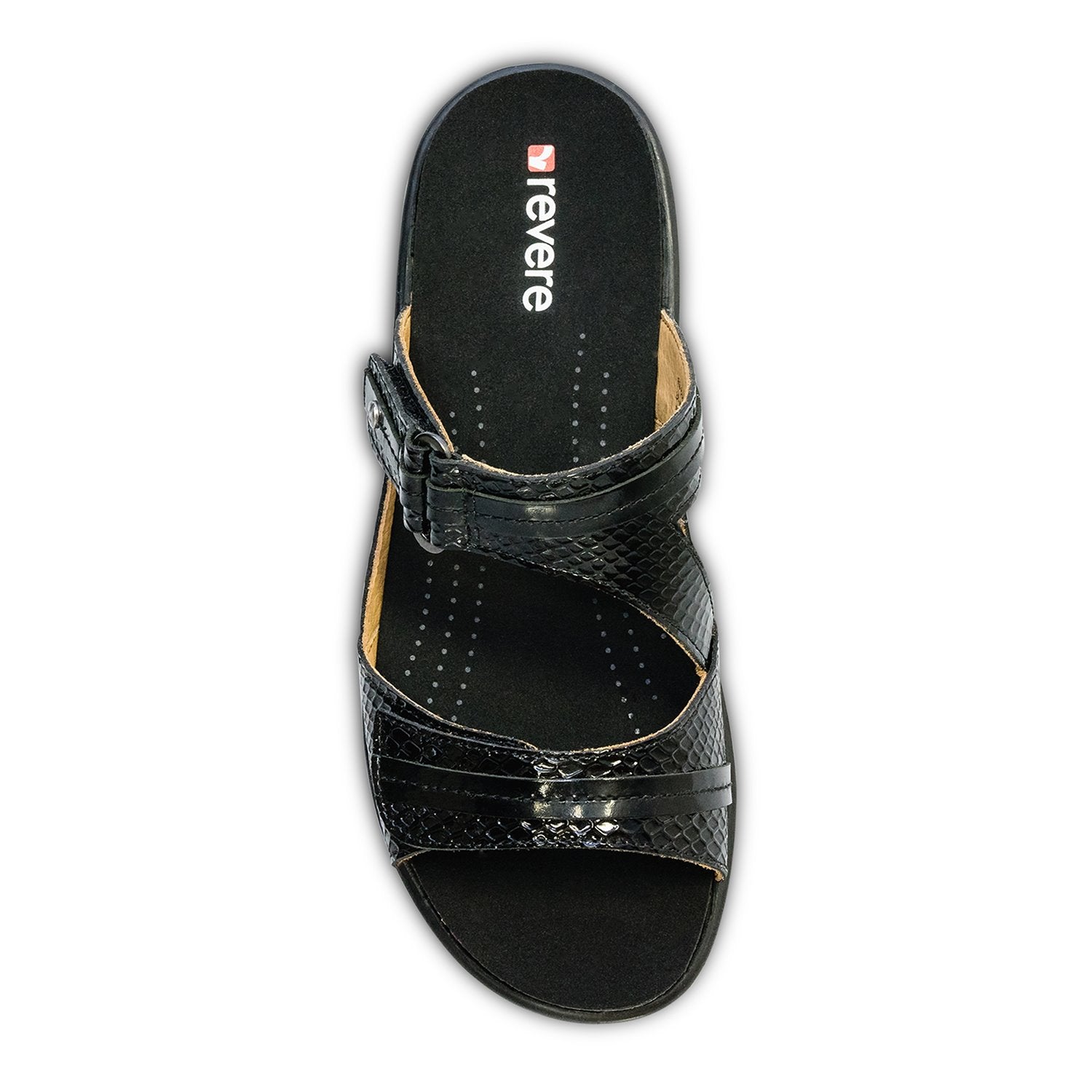Revere Rio - Women's Adjustable Slide - Rio Black Snake Top