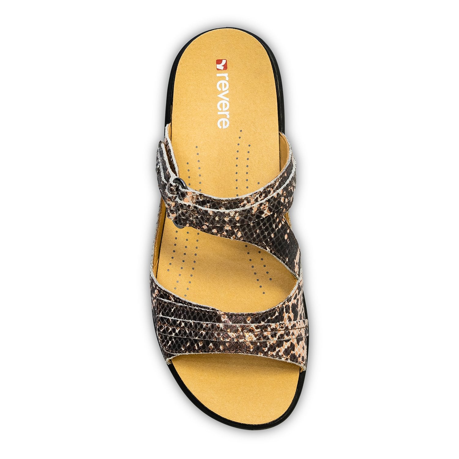 Revere Rio - Women's Adjustable Slide - Rio Bronze Snake Top