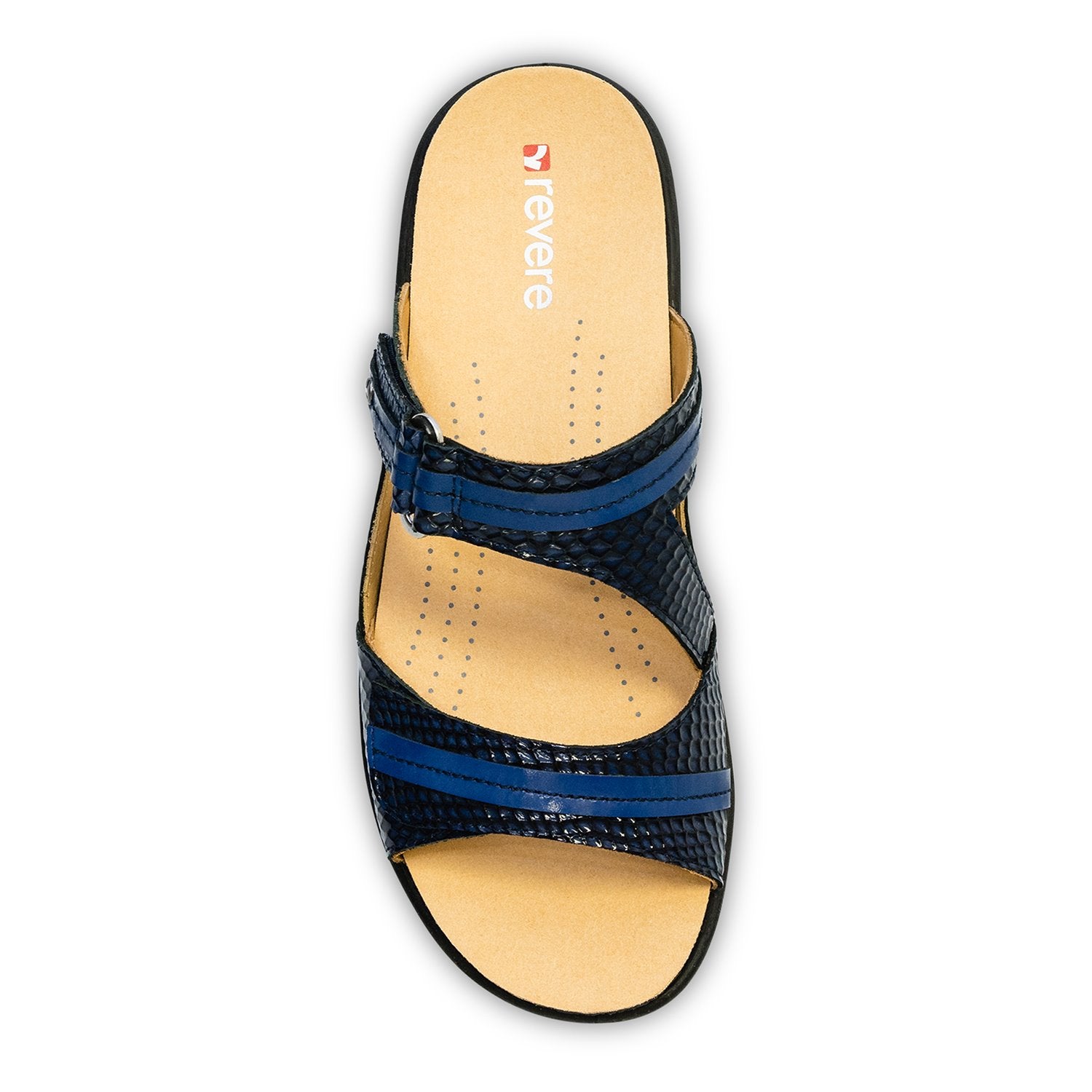 Revere Rio - Women's Adjustable Slide - Rio Navy Snake Top