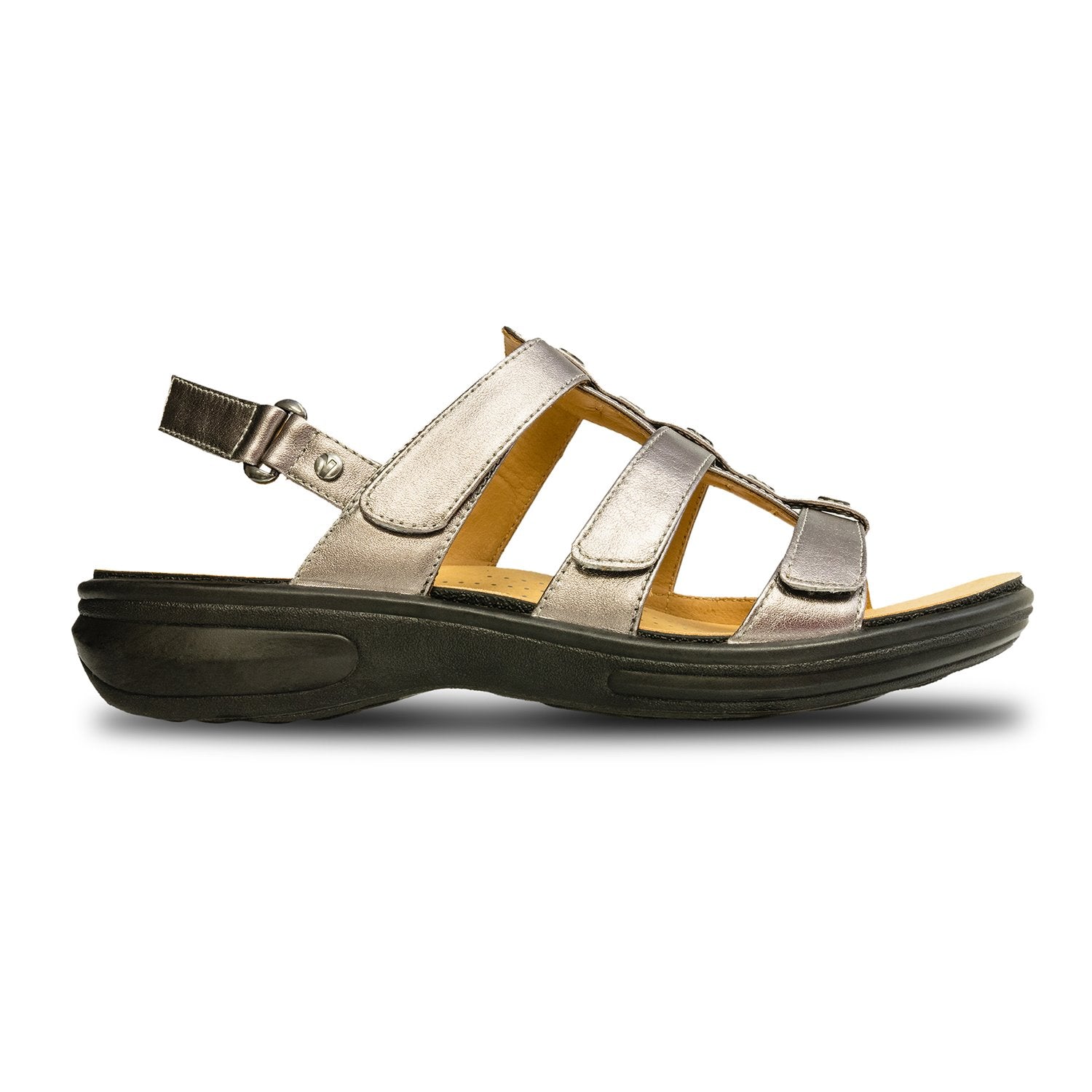 Revere Toledo - Women's Backstrap Sandal - Toledo Gunmetal Side