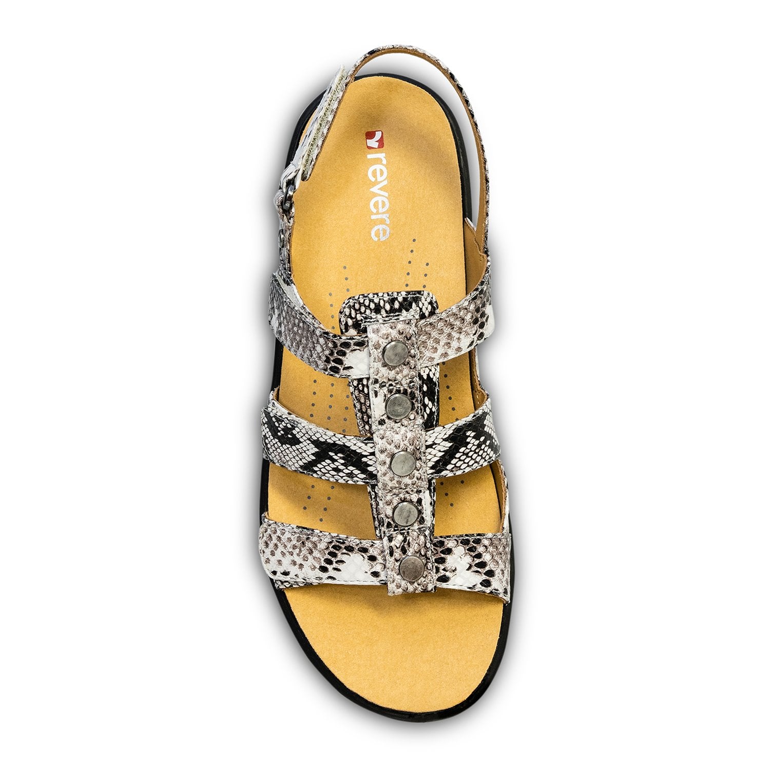 Revere Toledo - Women's Backstrap Sandal - Toledo Natural Snake Top