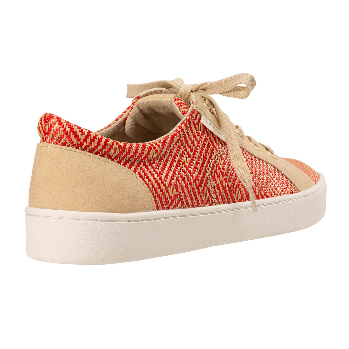Revitalign Amalfi Women's Woven Lace-Up Sneaker - Blazing Red/Natural